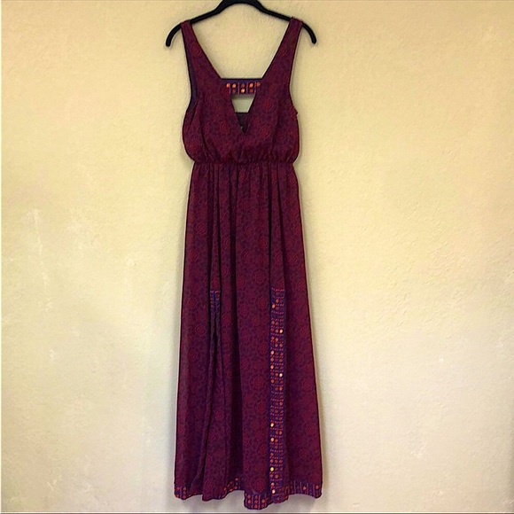Free People Dresses & Skirts - Free People Womans rare sequins mini dress with maxi sheer overlay boho size Xs